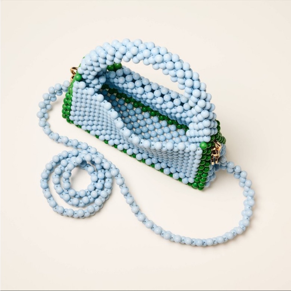 kate spade new york x Target Colorblock Beaded Crossbody Bag - Green/Blue NWT - Picture 3 of 4